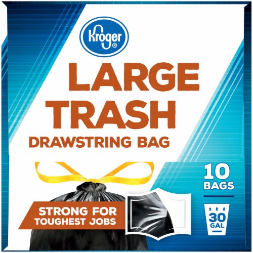 Kroger® Large 30 Gallon Trash Drawstring Bag, 10 ct - Kroger