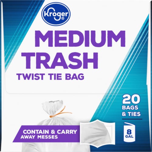 Kroger®  Medium 8 Gallon Twist Tie Trash Bags Perspective: left