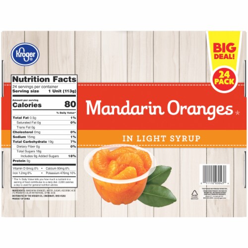 Kroger® Mandarin Orange Cups in Light Syrup Perspective: left