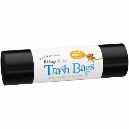 Check This Out™ 30-Gallon Black Trash Bags Perspective: left