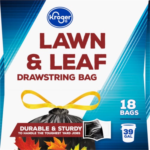 Kroger® 39 Gallon Lawn & Leaf Drawstring Bags Perspective: left