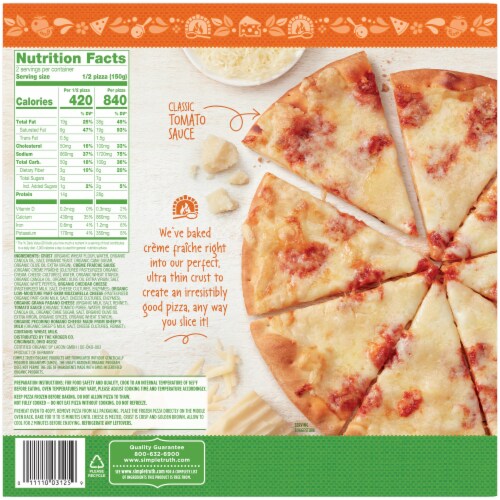 Simple Truth Organic® 4 Cheese Ultra Thin Crust Frozen Pizza Perspective: left