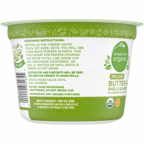 Simple Truth Organic™ Deluxe Butter & Herb Shells & Cheese Cup Perspective: left