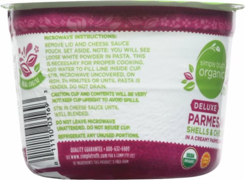 Simple Truth Organic® Deluxe Parmesan Garlic Shells & Cheese Cup Perspective: left
