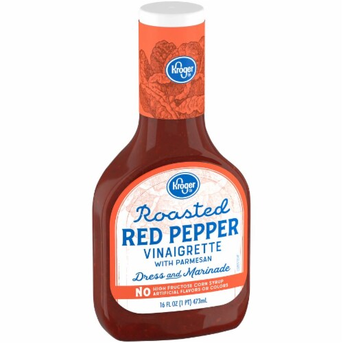 Kroger® Roasted Red Pepper Vinaigrette Dressing and Marinade Perspective: left