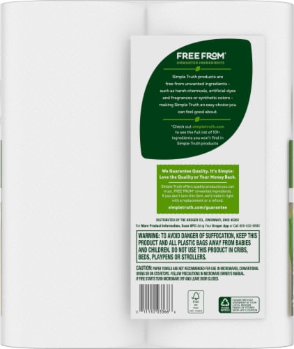 Simple Truth 100% Recycled Paper Towels Perspective: left