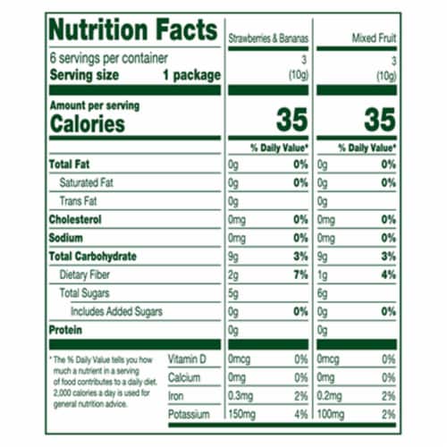 Simple Truth® Mixed Fruit & Strawberry Banana Freeze Dried Fruit Variety Pack Perspective: left