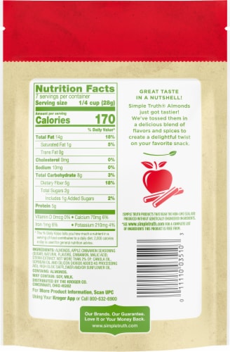 Simple Truth® Apple Cinnamon Flavored Almonds Perspective: left