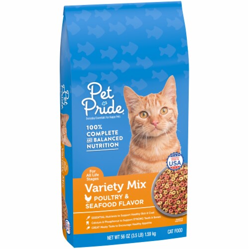 Pet Pride™ Poultry & Seafood Dry Cat Food Perspective: left