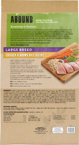 Abound Large Breed Chicken and Brown Rice Dry Dog Food Perspective: left