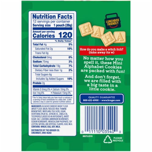 Kroger® Mini Alphabet Cookie Snack Packs Perspective: left