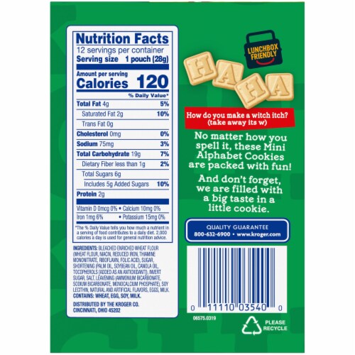 Kroger® Mini Alphabet Cookie Snack Packs Perspective: left