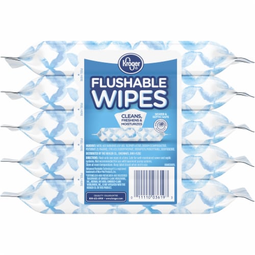 Kroger® Flushable Wipes Perspective: left