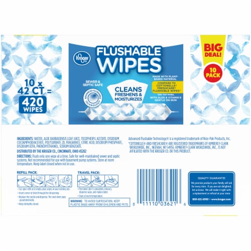 Kroger® Flushable Wipes BIG DEAL! Perspective: left