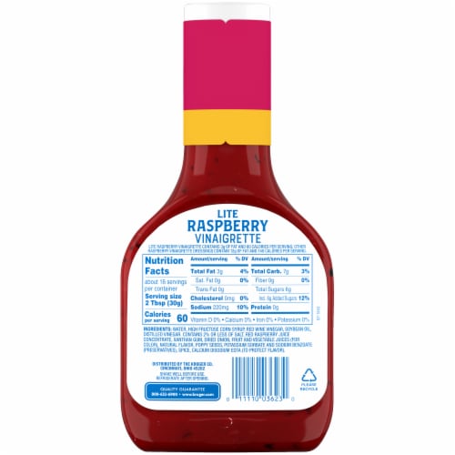 Kroger® Lite Raspberry Vinaigrette Dressing Perspective: left