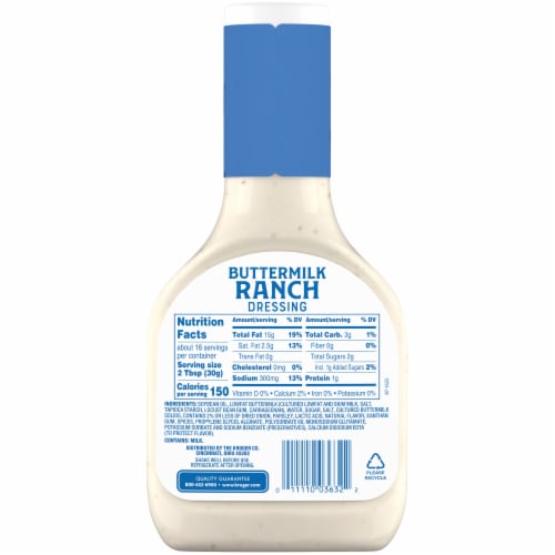Kroger® Buttermilk Ranch Salad Dressing Perspective: left