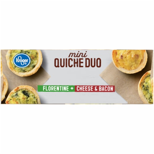 Kroger® Florentine and Cheese & Bacon Mini Quiche Duo Perspective: left