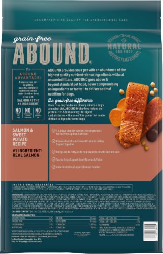 ABOUND® Grain Free All Life Stages Dry Dog Food Salmon & Sweet Potato Perspective: left