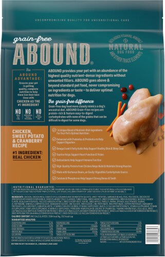 ABOUND® Grain Free All Life Stages Dry Dog Food Chicken Sweet Potato & Cranberry Perspective: left