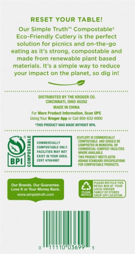 Simple Truth® Compostable Eco-Friendly Cutlery Perspective: left