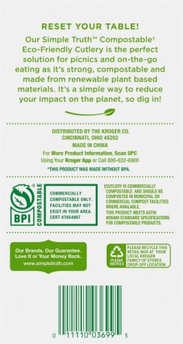 Simple Truth® Compostable Eco-Friendly Cutlery Perspective: left