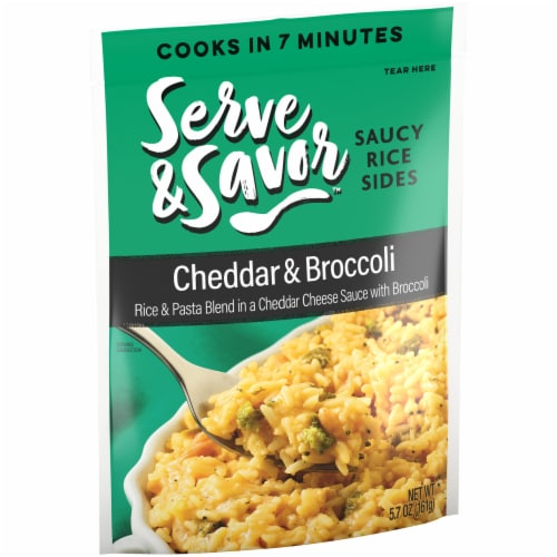 Serve & Savor Cheddar & Broccoli Rice Saucy Rice Sides Perspective: left