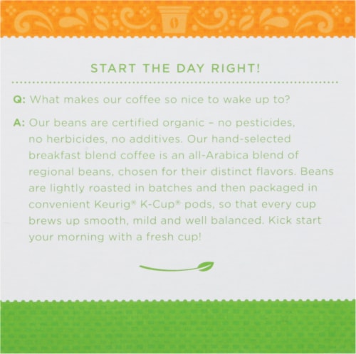 Simple Truth Organic® Breakfast Blend Mild Roast Coffee K-Cup Pods Perspective: left