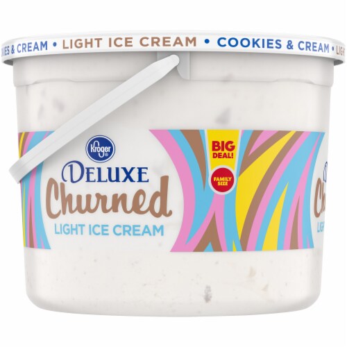 Kroger® Deluxe Churned Cookies & Cream Light Ice Cream Perspective: left