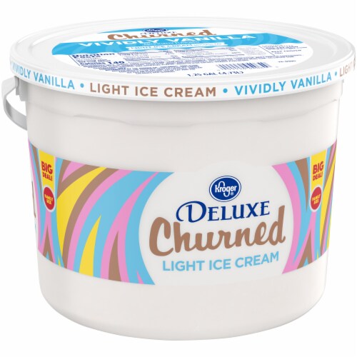Kroger® Deluxe Churned Vividly Vanilla Light Ice Cream Perspective: left