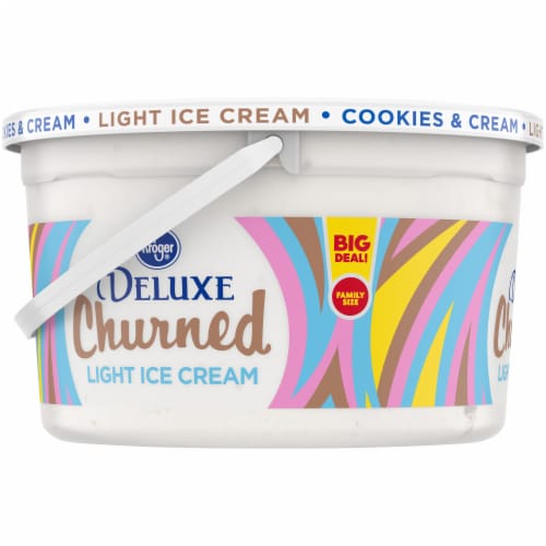 Kroger® Deluxe Churned Cookies & Cream Light Ice Cream Perspective: left