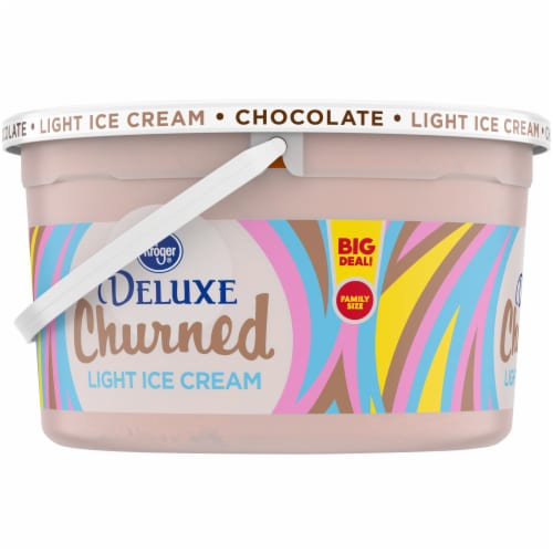 Kroger® Deluxe Churned Chocolate Light Ice Cream Perspective: left