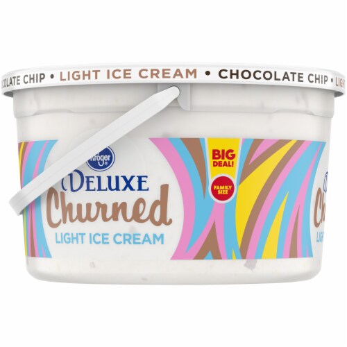 Kroger® Deluxe Churned Chocolate Chip Light Ice Cream Perspective: left