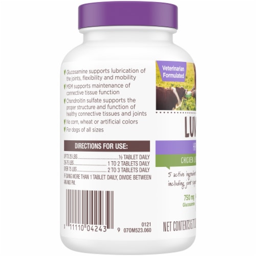 Luvsome® Hip & Joint Chicken Flavor Dog Supplement Tablets Perspective: left
