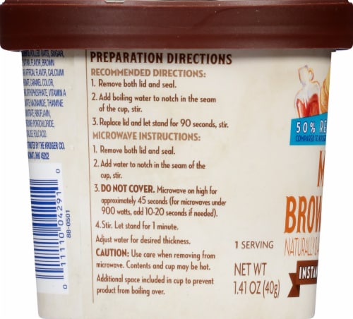 Kroger® Reduced Sugar Maple Brown Sugar Instant Oatmeal Cup Perspective: left