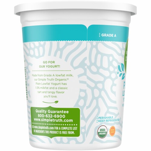 Simple Truth Organic® Plain Low Fat Yogurt Tub Perspective: left