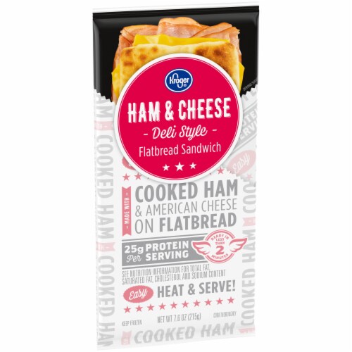 Kroger® Ham and Cheese Deli Style Flatbread Sandwich Perspective: left