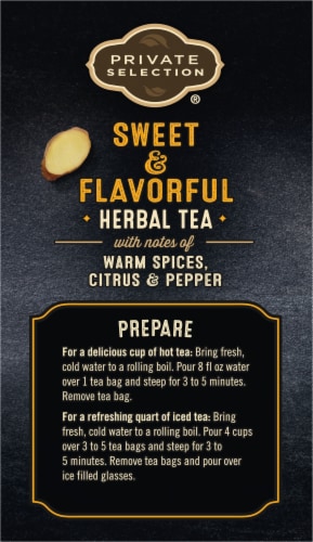 Private Selection® Orange Ginger Turmeric Herbal Tea Bags Perspective: left