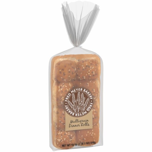 Fred Meyer® Bakery Multigrain Dinner Rolls 8 Count Perspective: left