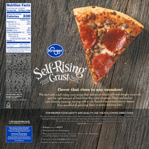 Kroger® Three Meat Self Rising Crust Frozen Pizza Perspective: left