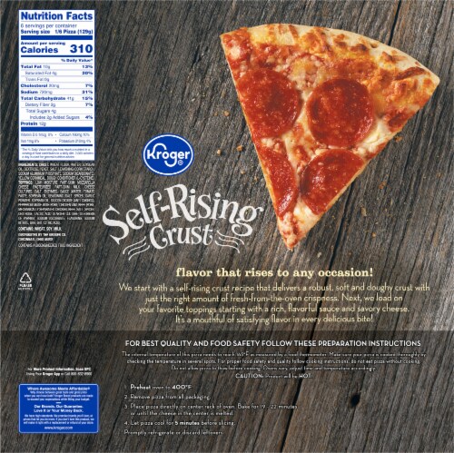 Kroger® Self-Rising Crust Pepperoni Frozen Pizza Perspective: left