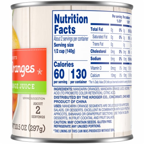 Kroger® Mandarin Oranges in Juice Perspective: left