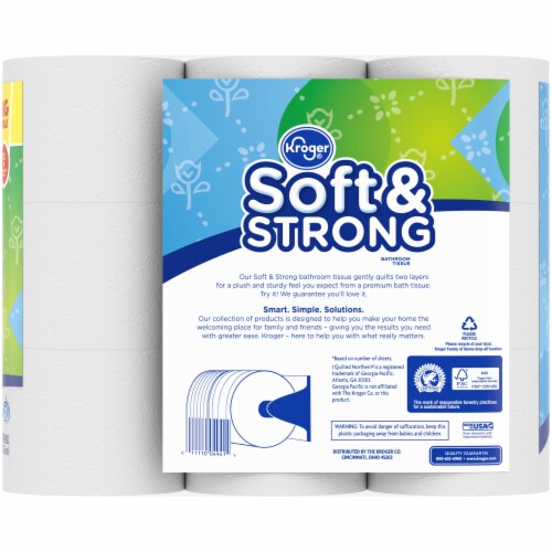 Kroger® Soft & Strong Toilet Paper Mega Roll BIG DEAL! Perspective: left