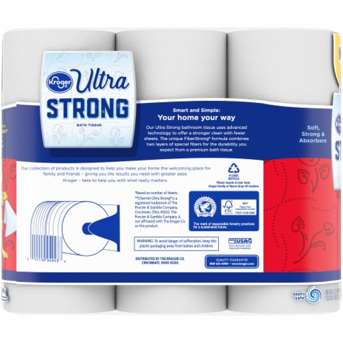 Kroger® Ultra Strong Toilet Paper Mega Roll Perspective: left