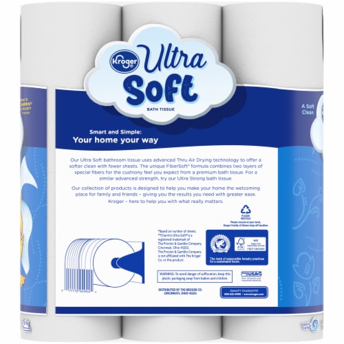 Kroger® Ultra Soft Toilet Paper Mega Roll Perspective: left