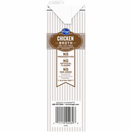Kroger® 99% Fat Free Chicken Broth Perspective: left