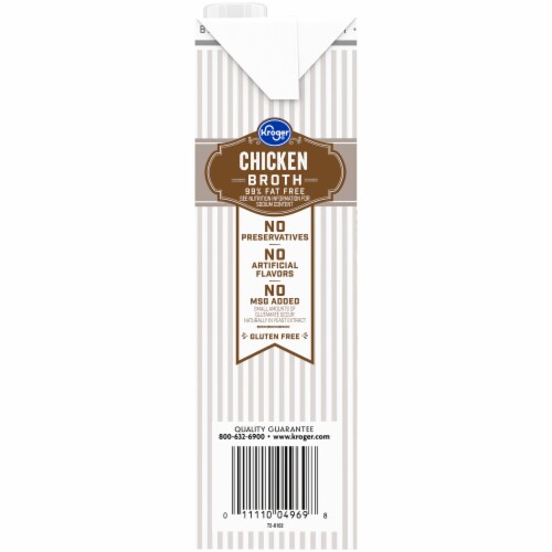 Kroger® 99% Fat Free Chicken Broth Perspective: left