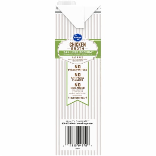 Kroger® Reduced Sodium Chicken Broth Perspective: left