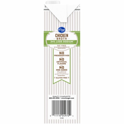 Kroger® Reduced Sodium Chicken Broth Perspective: left