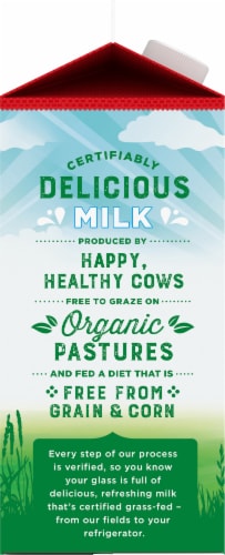 Simple Truth Organic® 100% Grassfed Whole Milk Half Gallon Perspective: left