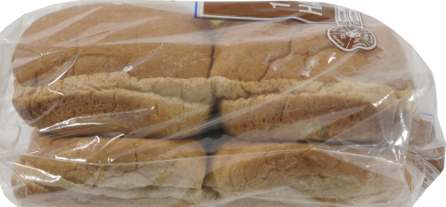QFC Whole Wheat Hamburger Buns Perspective: left